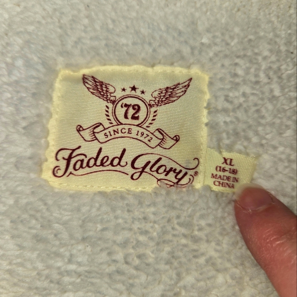 Faded Glory Cream Teddy Jacket - Picture 6 of 9